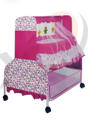 Picture of Dolna Bed For New Born Baby A Cozy Nest Cradle model no 732A dolna bed with mosquito net  Cash On Delivery Available