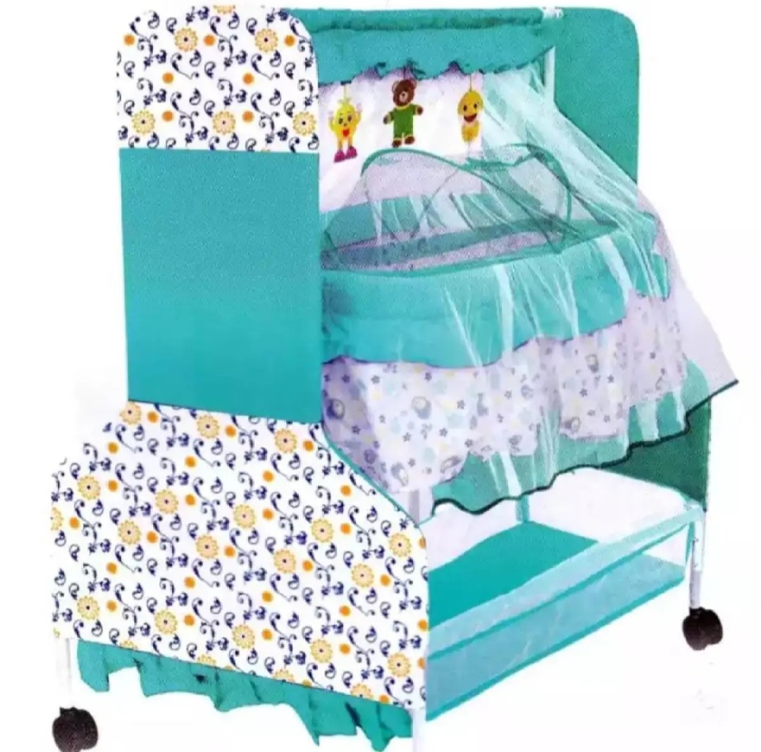 Picture of Dolna Bed For New Born Baby A Cozy Nest Cradle model no 732A dolna bed with mosquito net  Cash On Delivery Available