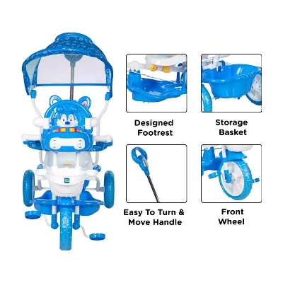 Picture of Micky Baby Tricycle with Adjustable Seat and Parent Control Handle (1-4 Years Kids)