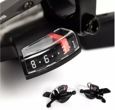 Picture of 3x8-Speed Shift Lever Shifter Right Left Bicycle Shifter. Shimano 3*8 speed oil Shifter