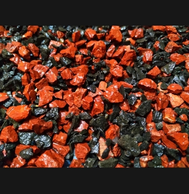 Picture of 3Kg , Black & Red Mixed Color Stone or Aquarium, Rock Gardens, Cactus Pot, Bamboo Plants, Bonsai Trees Decoration