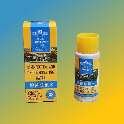 Picture of Golden Rainbow Aquarium Medicine (70ml) - Golden Rainbow High-Quality Disinfecting & Dechlorinating Water | Liquid Chlorine Removal Water Purification |