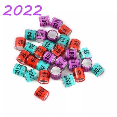 Picture of 100 pcs 8mm Tag (ট্যাগ) Giribaz / Golla Pigeon Foot Ring for 2023 Racing Pigeon Rings Pigeon Leg Bands Multicolor