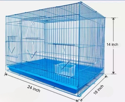 Picture of Super Big Square Size Bangladeshi Premium Metal Bird Cage With All Accessories (2023) Select your size Before Order   Cash On Delivery Available