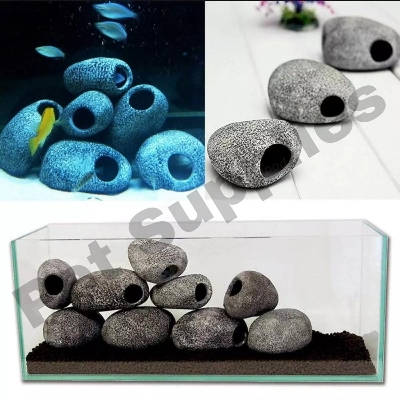 Picture of Aquarium Ornament Single Hole Stone Cave Fish Tank Decoration Stone