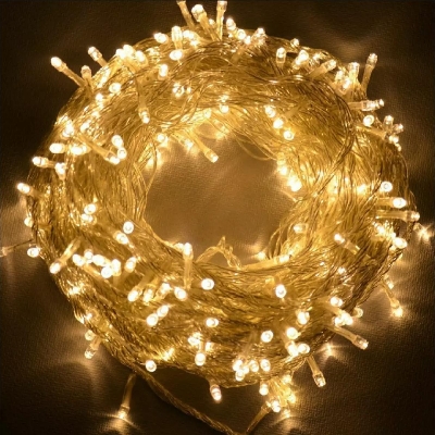 Picture of Fairy Decorative Lights 100 Led Golden, String Fairy Lights Christmas Decoration Wedding Festival Party 33 Feets LED Lights