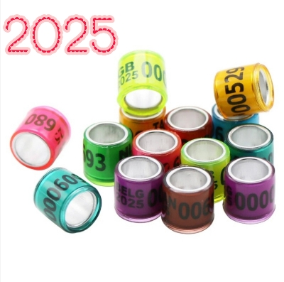 Picture of 2025 Multicolor Racer Pigeon Foot Ring With Word Earrings Quality Durable Bird Ring Pigeon Racing Rings Bird Training Tool