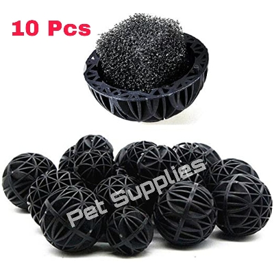 Picture of Aquarium Filter Black Bio Balls For Filteration 10 Pcs Bioball