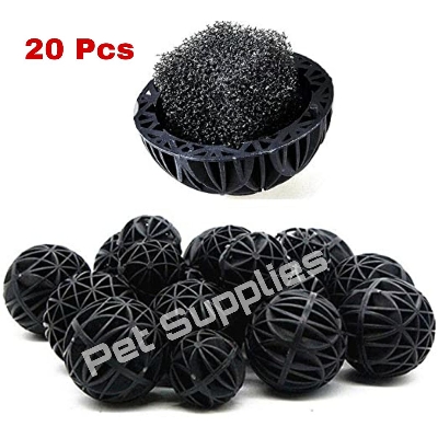 Picture of Aquarium Filter Black Bio Balls For Filteration 20Pcs Bioball