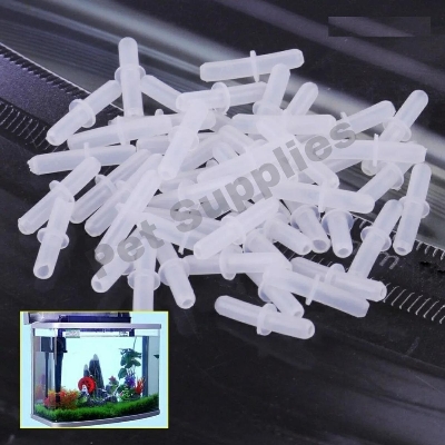 Picture of 10pcs Plastic Aquarium Air Pump Line Tubing Joints Straight Connectors
