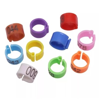 Picture of 50pcs/lot 8mm Birds leg rings for beauty adjustable