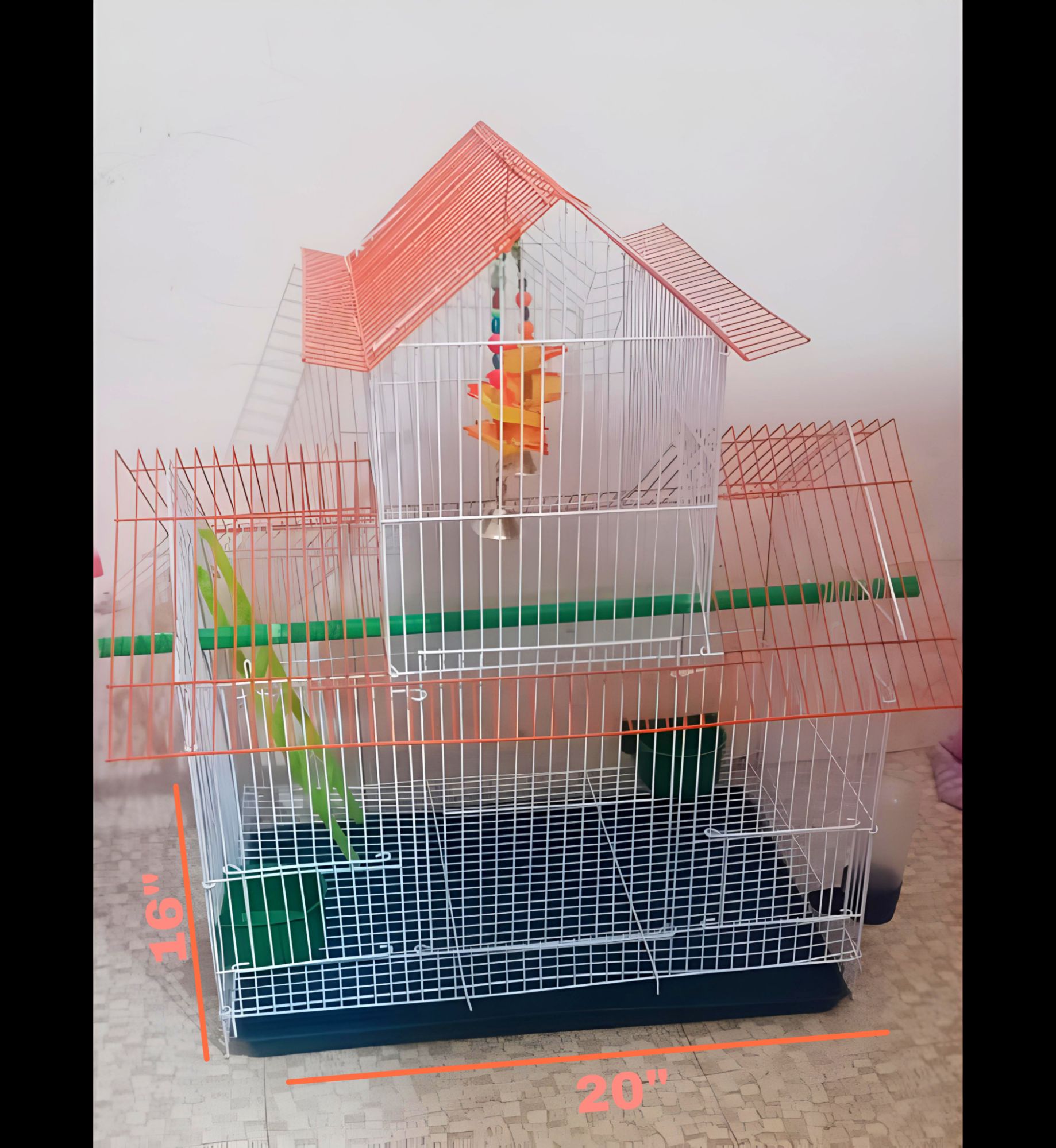 Picture of Rust Proof Portable Bird Cage For Any Kind Of Birds Like Macao, Parrot  Cash On Delivery Available