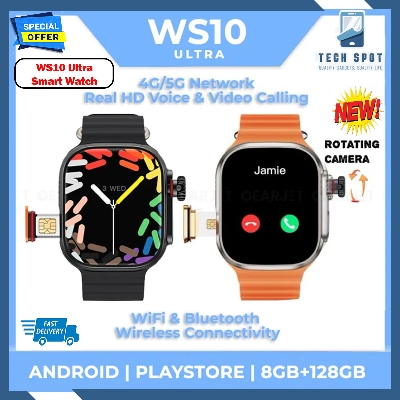 Picture of WS10 Ultra/HW ultra 2 call / Ultra S9 / Ultra S9 Max / WS10 Ultra / S8 Ultra 5G Android Smartwatch With Dual Camera 8G Ram & 128G Rom(Only WS9 Ultra 8g Ram 128g Rom)Smartwatch 5G Android System Dual Camera Wi-Fi 4G Ram + 64G Storage Memory