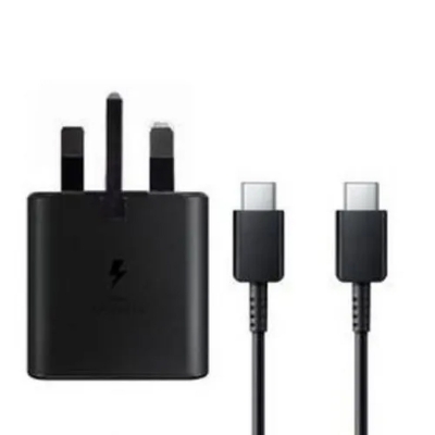 Picture of Original Samsung Super fast charger 25W PD Adapter Type C Charging Cables UK Adapter 3pin USB C To C Cable For Samsung-With Warranty