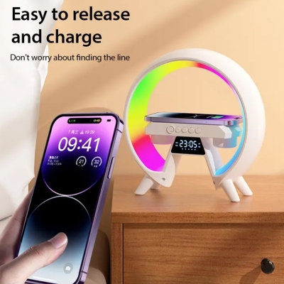 Picture of HM-G6 Speakers with 15W wireless charging Speaker night light Speaker Wireless Charger