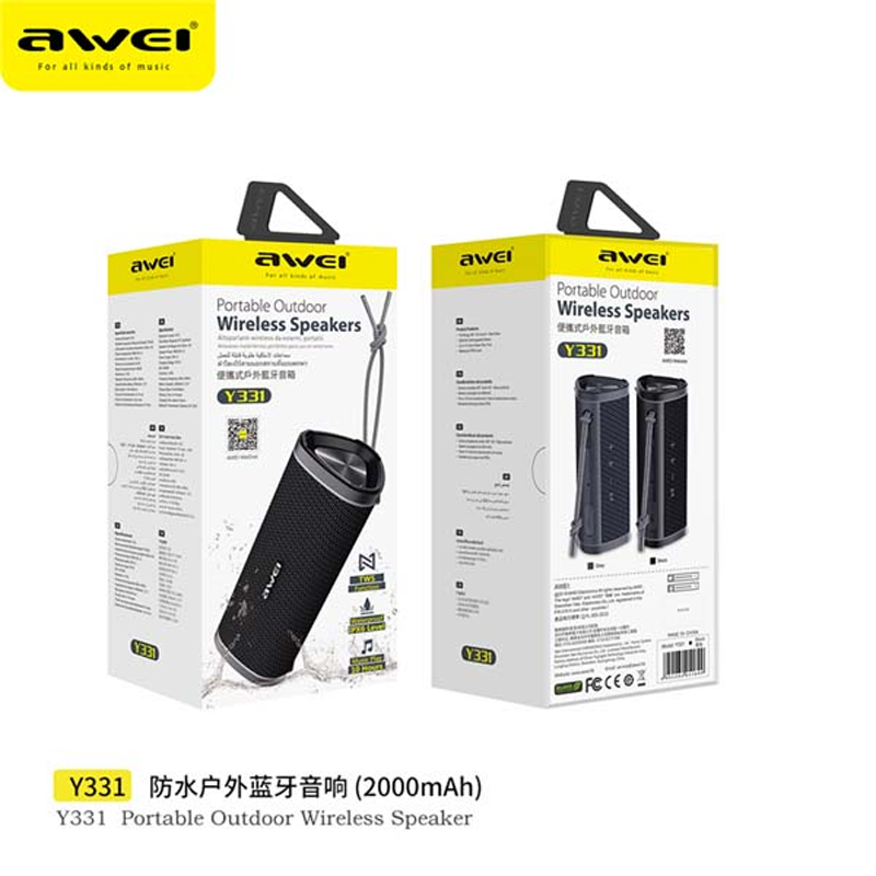 Picture of Awei Y331 TWS RGB Outdoor Waterproof Bluetooth Rechargeable Speaker