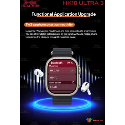 Picture of 2024 Original HK10 Ultra 3 / HK10 Ultra 3 Max Gen5 SmartWatch 49mm Amoled Screen 3D Menu ChatGPT NFC Compass Heart Rate Smart Watch For IOS Android