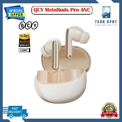 Picture of QCY HT08 MeloBuds Pro Earbuds 6 Mic 46dB ANC BT 5.3 Earphones Wireless Hi-Res LDAC Headphones 34H in-Ear Detection Wireless Bluetooth Earphones
