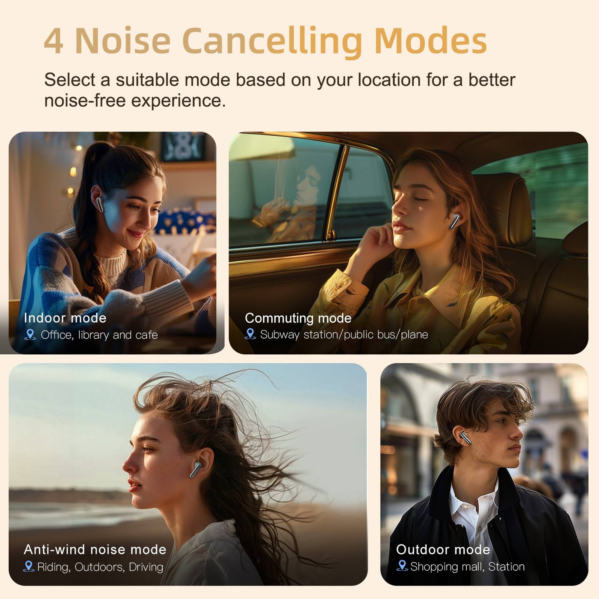 Picture of QCY HT08 MeloBuds Pro Earbuds 6 Mic 46dB ANC BT 5.3 Earphones Wireless Hi-Res LDAC Headphones 34H in-Ear Detection Wireless Bluetooth Earphones