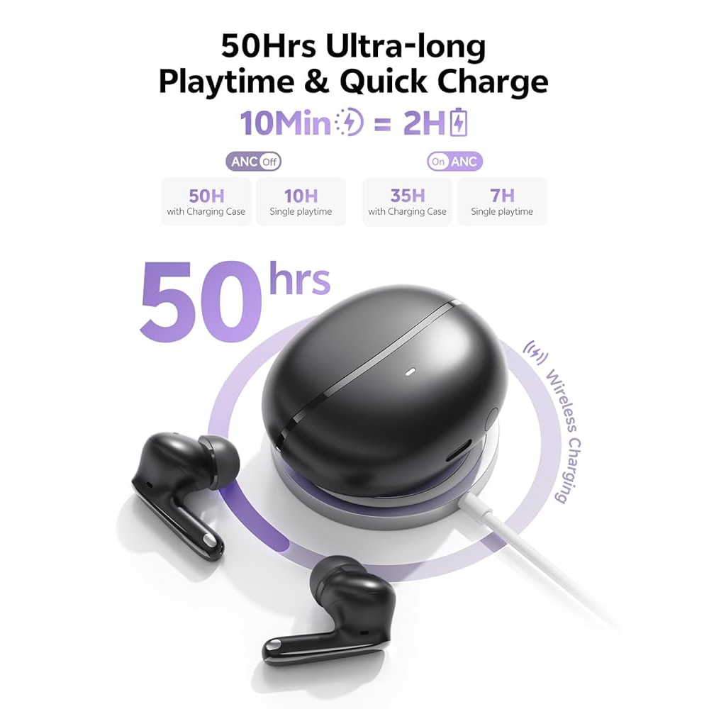 Picture of QCY MeloBuds N70 ANC LDAC Earbuds – Flagship TWS with Hybrid -56dB ANC & LDAC