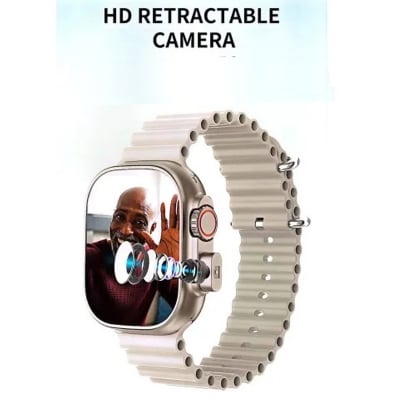 Picture of 2024 Sim Insert BW9-SIM Card Smartwatch / Smart Barry SM401 +camera + Smart watch ultra 2.2 inch HD Display Smart watch Carbon Free pair strap  Ultra max smart watch HD 2.2 inch full touch screen with set strap and wireless charger for men's and boy's