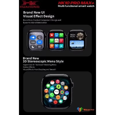 Picture of HK10 PRO MAX + Plus Smart Watch Ai 4GB ROM Series 10 AOD Display Smartwatch Local Music Album Men AMOLED Bluetooth Call Sportwatch