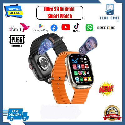 Picture of Ultra S9 Android 5G Smart Watch Ram 16-256G/ 8+128G Android System Dual camera WIFI SIM card Supported Dual Strap Google Play Store YouTube Facebook tiktok Instagram video call Smartwatch