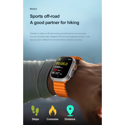 Picture of S8 Ultra 4G    8G-128G/ 16-256G  Andriod Smart Watch Dual Strap Waterdrop Display Calling Feature Google Playstore Youtube Facebook Messenger Tiktok IMO Wifi RAM Android Smartwatch
