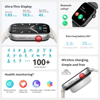Picture of New COLMI C8 Max Voice Calling Smart Watch 1.93 Large HD Color Display Health and Fitness Tracking Smartwatch for Men and Women