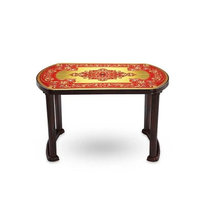 Picture of Dining Table 4 Seat Semi Oval P/L Print Crown RW