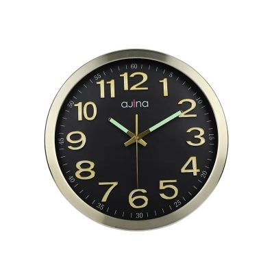 Picture of Deluxe Wall Clock Round With Digit - Golden