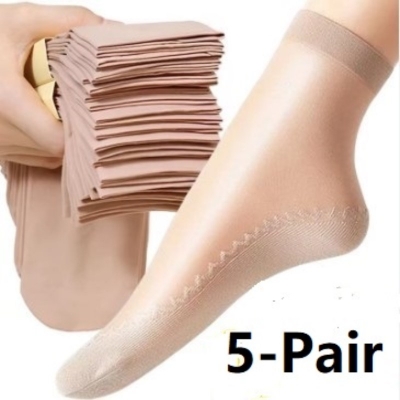 Picture of High QualityNon Slip Summer Velvet Socks For Women Imported CN 5 Pair Skin Color