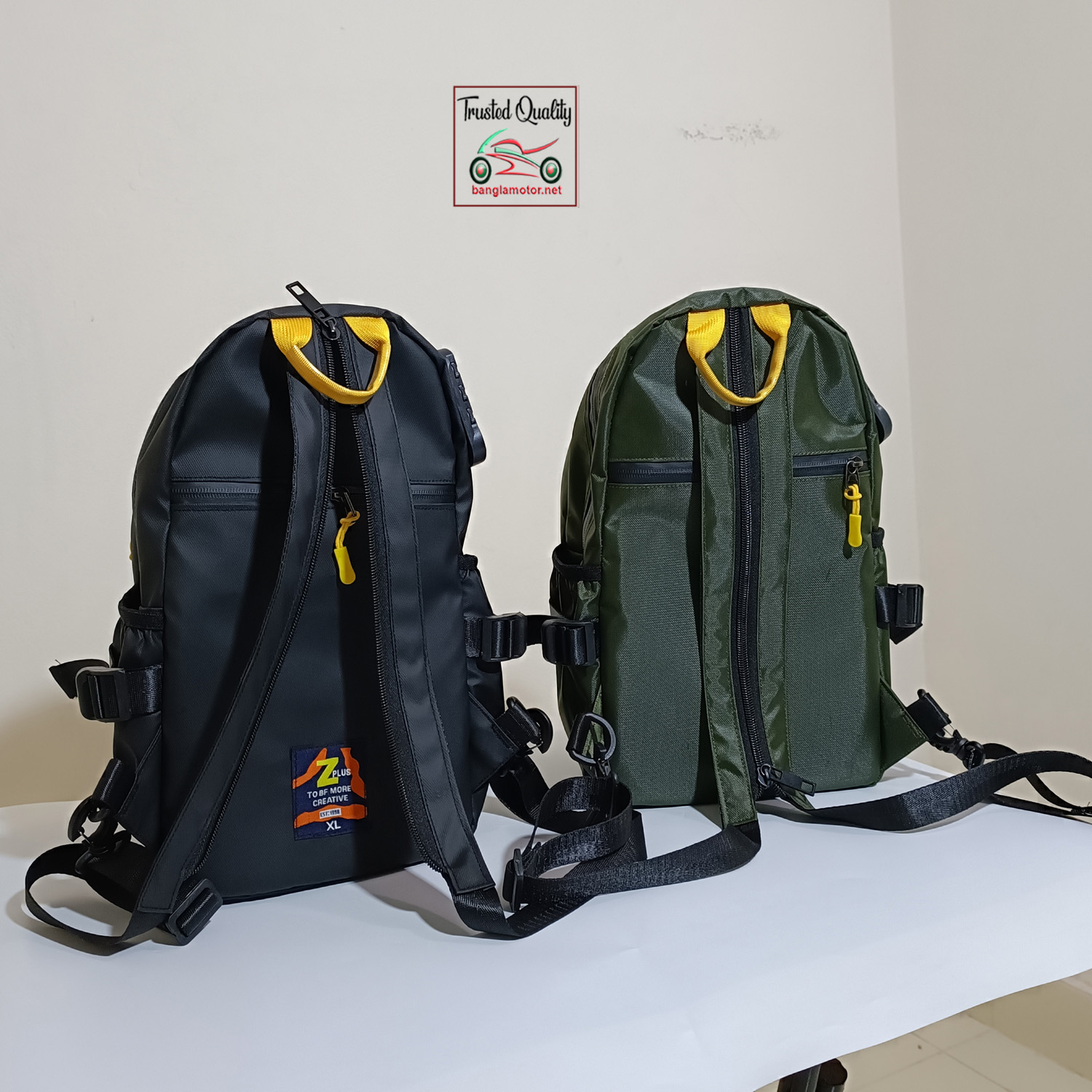Picture of Modern Backpack with Cross Bag Facility | Modern Cross Bag | Olive Color Cross Bag | Small Backpack