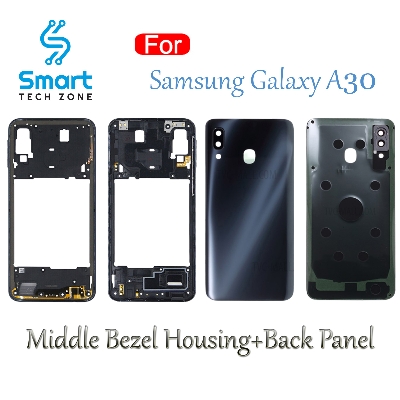 Picture of Full Body Housing For  Samsung Galaxy A10 A20 A30 A30s A50 A51 A60 A70 A10s A20s A50s Front LCD Frame Panel, Middle Bezel  Frame and Back Panel