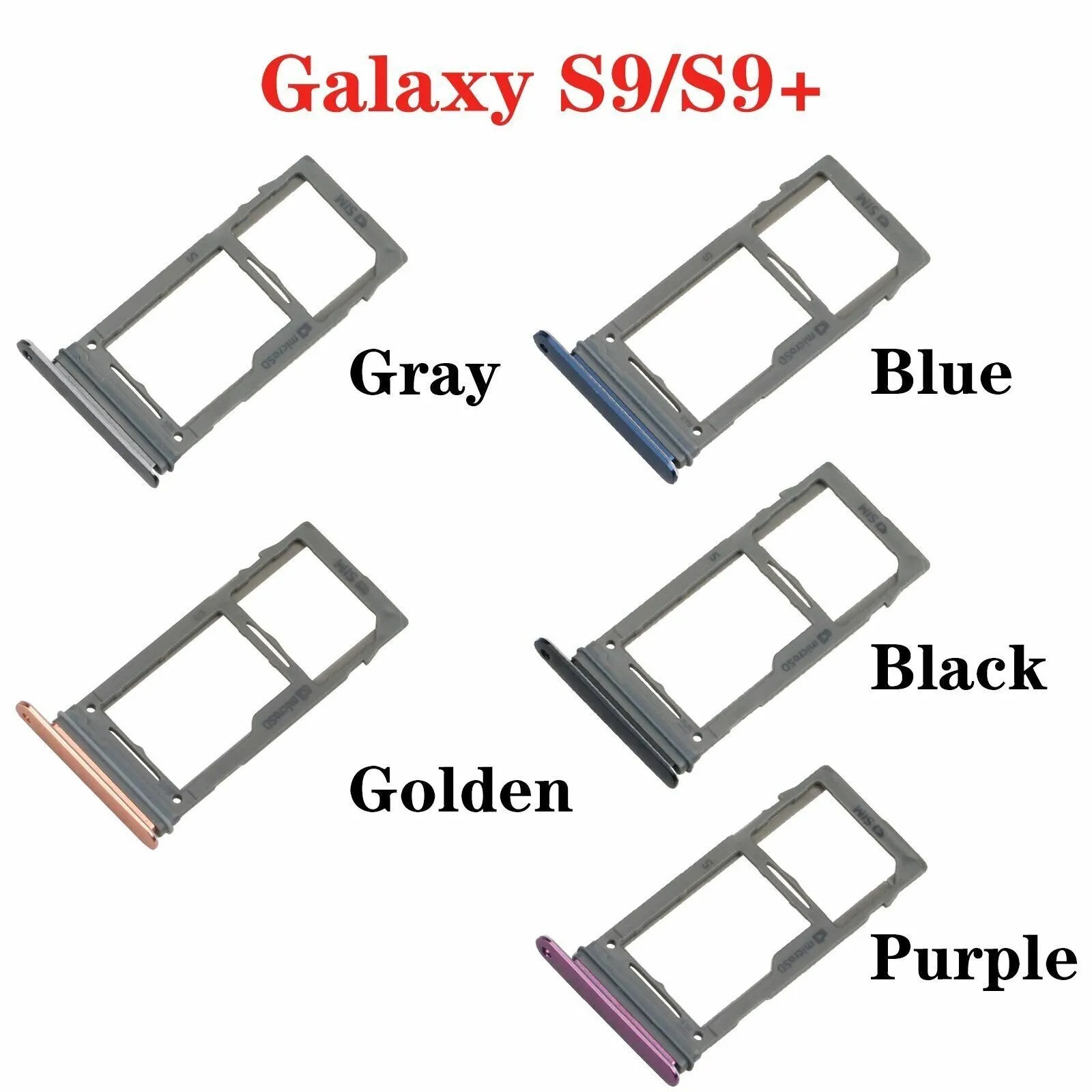 Picture of Sim Tray SD Card Tray Holder Card Compatible with Samsung Galaxy S8 and S8 Plus/Samsung Galaxy S9/S9 Plus Plus