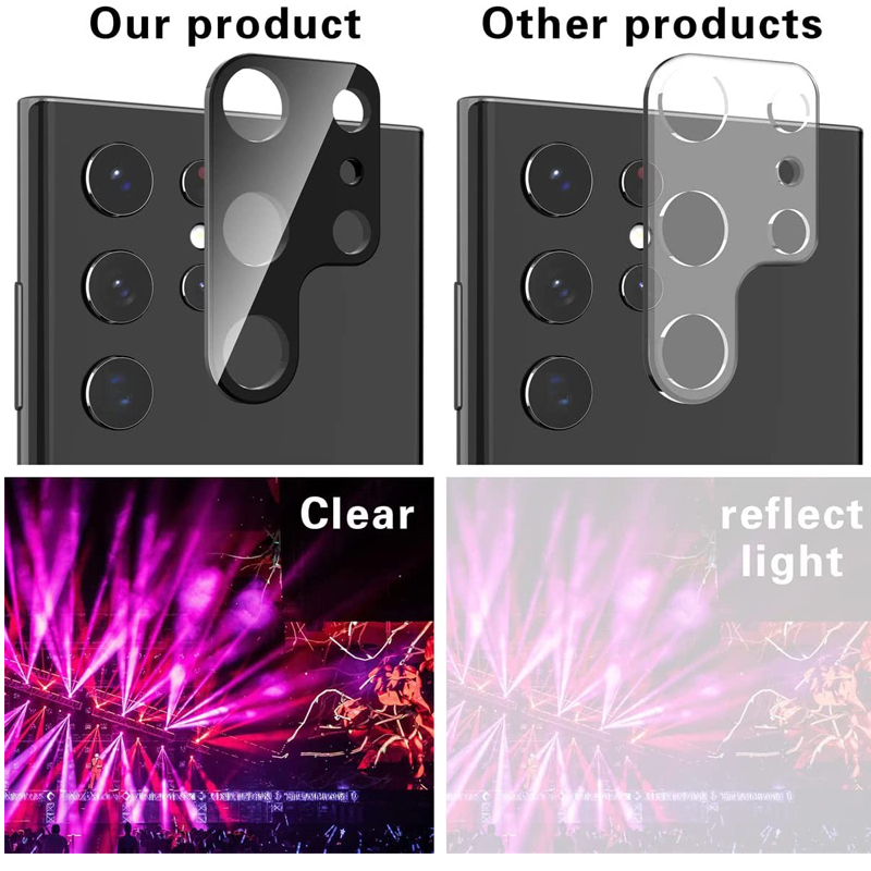 Picture of 3D Back Camera Lens Protector for Samsung Galaxy S22/S22 Plus/S22 Ultra 5G Full Coverage 360 Degree Protection Tempered Glass Bubble-Free Anti-Scratch Easy Install Ultra-Thin