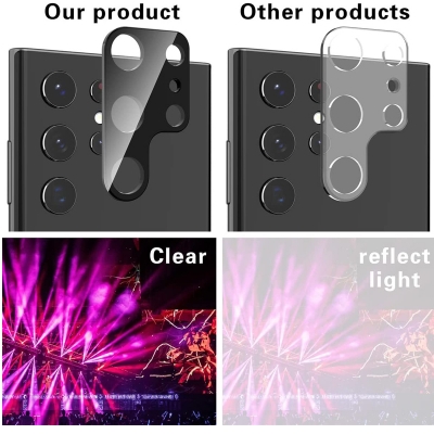 Picture of 3D Back Camera Lens Protector for Samsung Galaxy S22/S22 Plus/S22 Ultra 5G Full Coverage 360 Degree Protection Tempered Glass Bubble-Free Anti-Scratch Easy Install Ultra-Thin