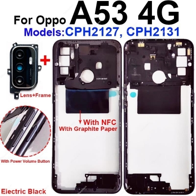 Picture of Oppo A53 Full Body Housing LCD Frame, Middle Frame and Back Panel