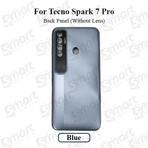 Picture of Tecno Spark 7 Pro  Back Housing Frame / Back Panel / Backshell / Without Camera Glass Replacement Spare Parts