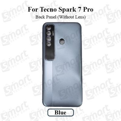 Picture of Tecno Spark 7 Pro  Back Housing Frame / Back Panel / Backshell / Without Camera Glass Replacement Spare Parts