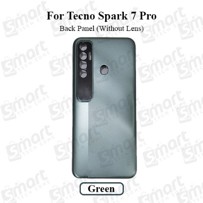 Picture of Tecno Spark 7 Pro  Back Housing Frame / Back Panel / Backshell / Without Camera Glass Replacement Spare Parts