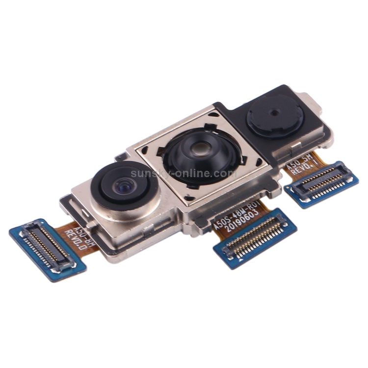 Picture of Back Rear Big Main Camera Module Flex Cable For Samsung Galaxy A50s A507 A507F Small Front Camera Flex Replacement Parts