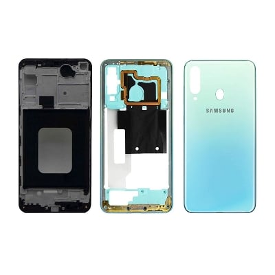 Picture of Samsung Galaxy M40 A60 Full Body Housing Middle Frame Back Panel Without Camera Glass