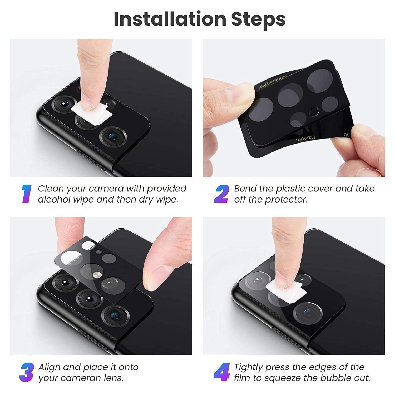 Picture of Camera Glass Lens Cover Tempered Glass Protector for OnePlus 8T