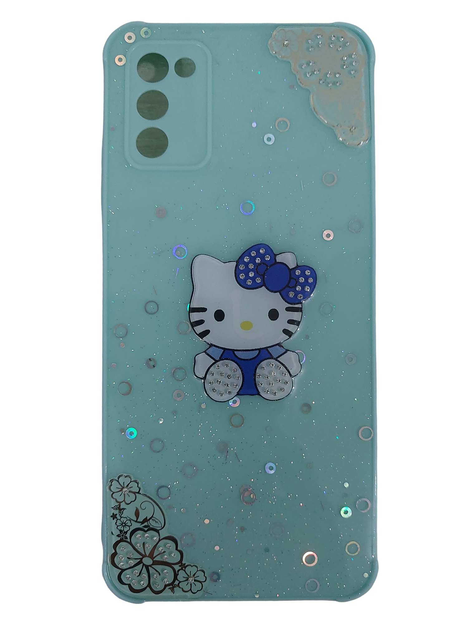 Picture of For Samsung Galaxy A02s / Samsung Galaxy A03s-Reinforced Cushion Back Hello Kitty Ladies Hybrid Hard Cover Casing