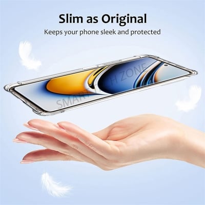 Picture of Shockproof Back Cover Case for Realme 11 Pro / 11 Pro Plus 5G | Raised Bump for Camera & Screen Protection | Ultra Clear Soft Silicone Back Cover for Realme 11 Pro/Pro Plus (Transparent)