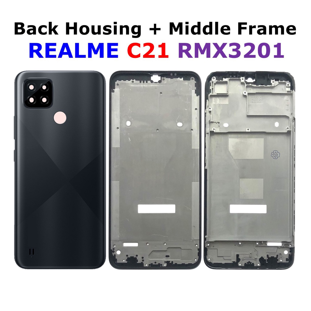Picture of Relame C21 2021 RMX3201 - Full Body Housing With Middle Frame & On Off Volume Buttons
