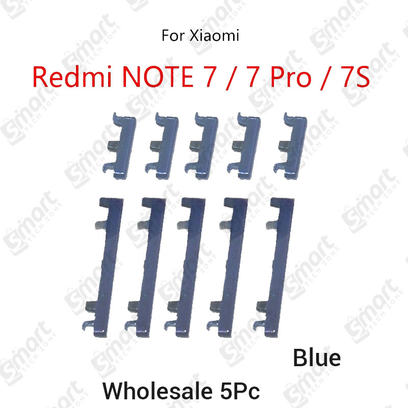 Picture of 10 Pcs/ 5 Pcs/ Lot Power Volume Button Out Side Key For Xiaomi Redmi Note 7 7s 7 Pro External Volume Button + Power ON OFF