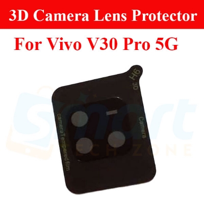 Picture of 3D Camera Glass Lens Cover Tempered Glass Protector for Vivo V30 V30 Pro V40 V40 Pro | Full Camera Coverage I 3D Lens Shield I Oil Resistant