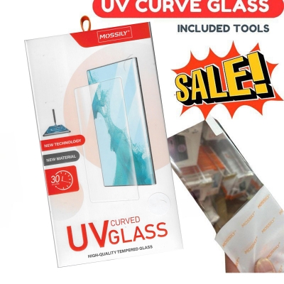 Picture of MOSSILY UV Curved Screen Tempered Glass Film Protector for Samsung Galaxy S21 Ultra/ S22 Ultra/ S23 Ultra